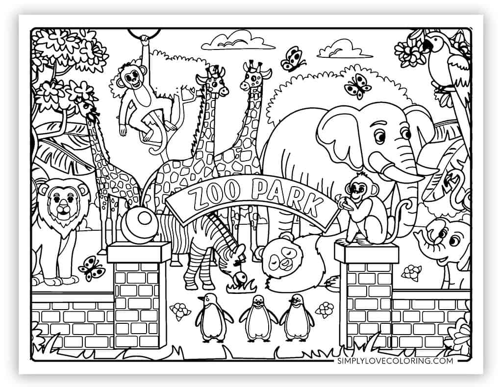 zoo coloring pages zoo coloring pages